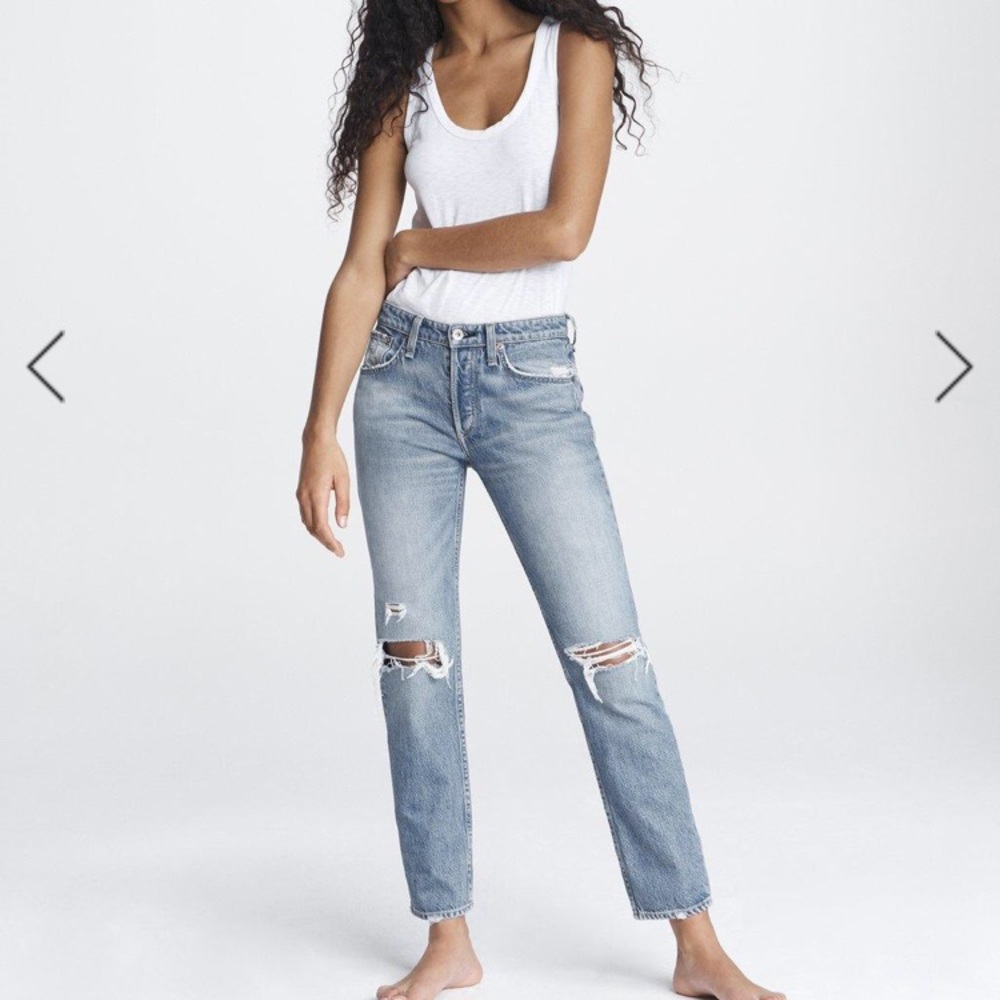 rag and bone ripped boyfriend jean w31
